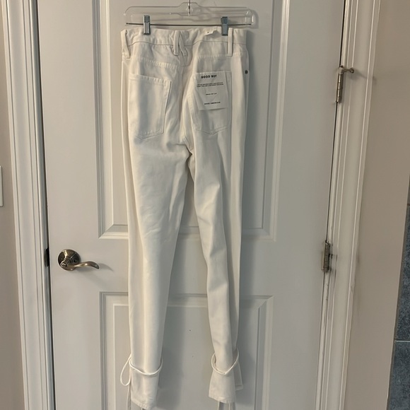 Good American good boy ankle wrap white jeans size 6/28 waist NWT never worn - Picture 7 of 7